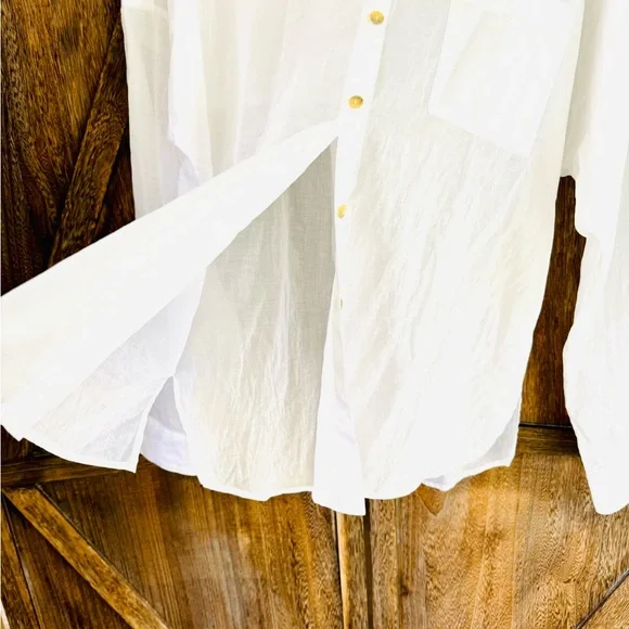 New White Cotton, Line Long Sleep Short - Picture 4 of 7